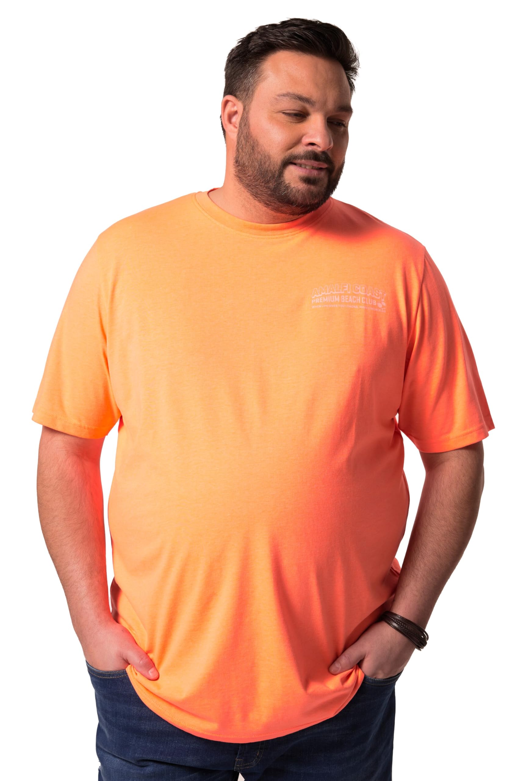 Men Plus Herren T-Shirt, Halbarm, Print T-Shirt 1/2