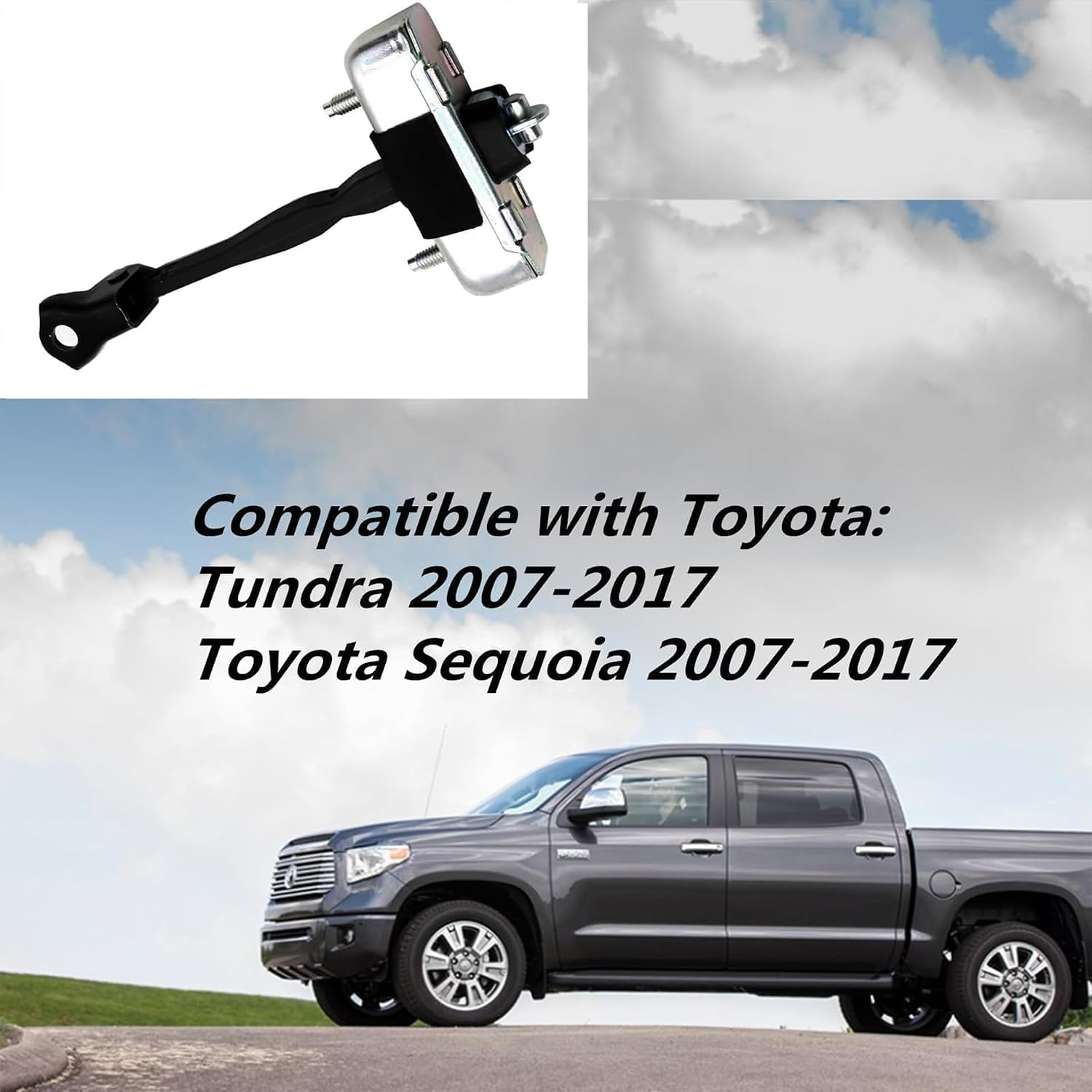 Door Check Stop Strap for Toyota Tundra 2007-2021 & Sequoia 2008-2022 | Fits front driver OR passenger side # 68620-0C023, 68620-0C021, 68620-0C022 & 924-926 Fits Extended Cab, Double Cab & CrewMax