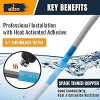 Vista 5 de Kit de 300 conectores de pala termorretráctiles macho y hembra Terminales eléctricos impermeables AWG 22-10, conectores de terminales de cable