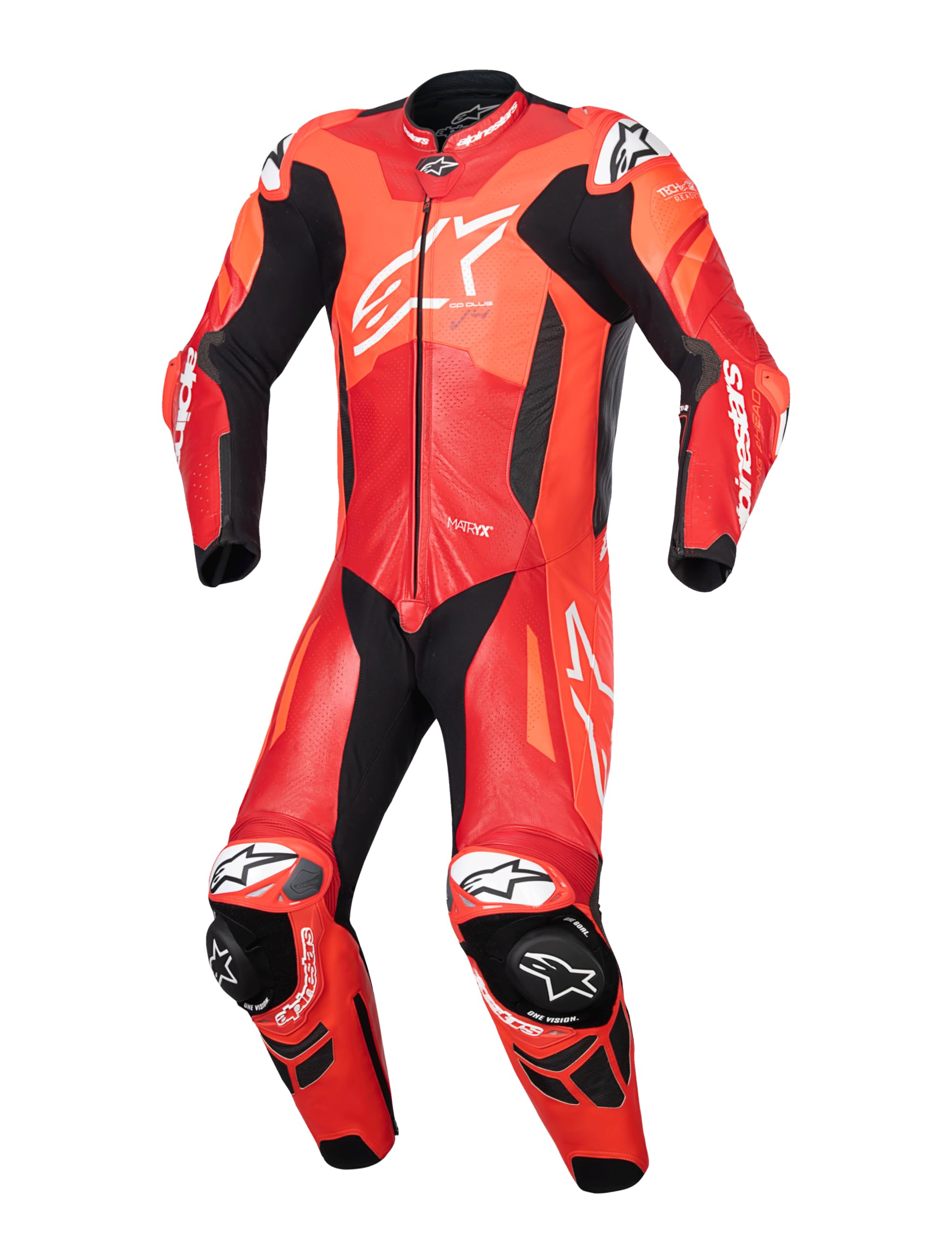 Alpinestars GP Plus V4 Sprint 1-częściowy skórzany kombinezon motocyklowy, czerwony/czarny, 50