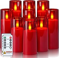 Vista 12 de Homemory Velas negras sin llama, velas de Halloween, velas que funcionan con pilas, velas LED de pilar con control remoto y temporizadores, juego