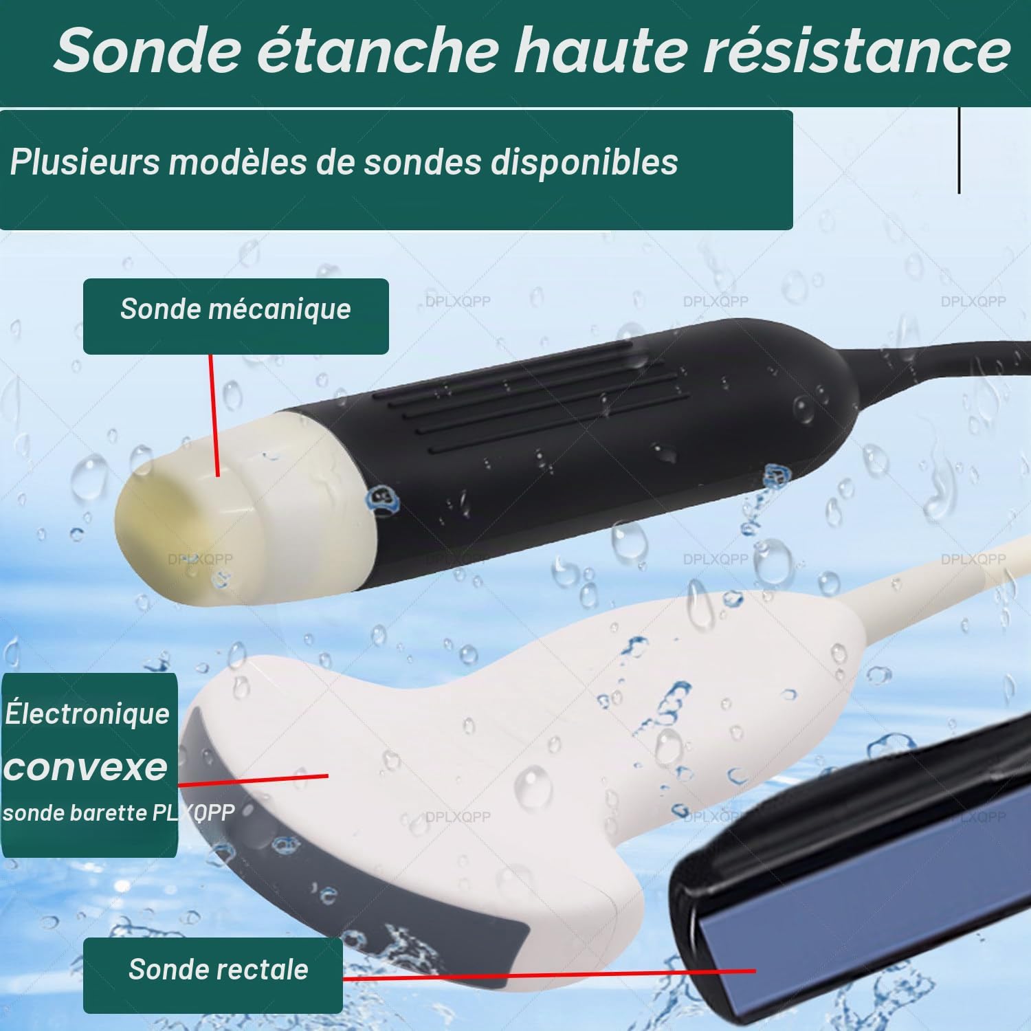 échographe Vétérinaire Portable,Appareil échographie avec Sondes (M1, M2, M3) pour Diagnostic De Gestation des Porcs,Bovins,Ovins,Chevaux,Chiens & Chats,écran LED 5.6" M3