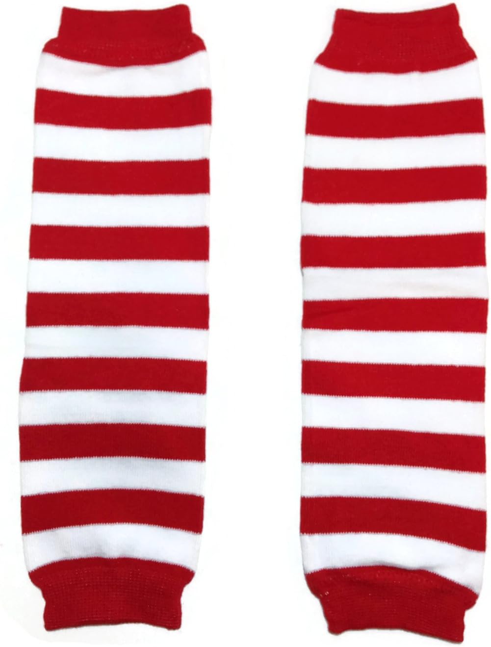 KWC - Christmas Baby Leg Warmer/ Leggings (One Size, Red & White Stripes)