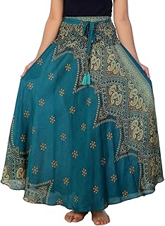 Lannaclothesdesign Women's Long Maxi Skirt Bohemian Gypsy Hippie Style Clothing Boho Skirts