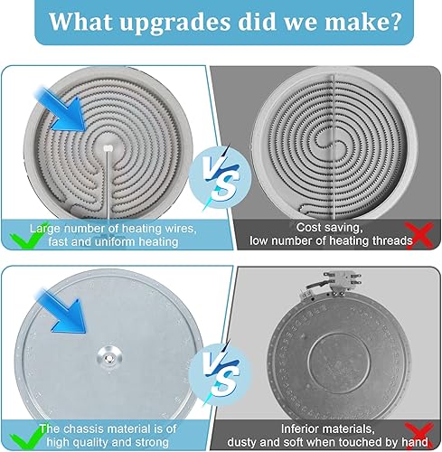 Miniatura 6 de WB30T10136 Elemento de superficie de 8 pulgadas apto para GE Appliances Element Haliant WB30T10136 reemplaza 1474221 AP4363599 PS2339867 EAP2339867