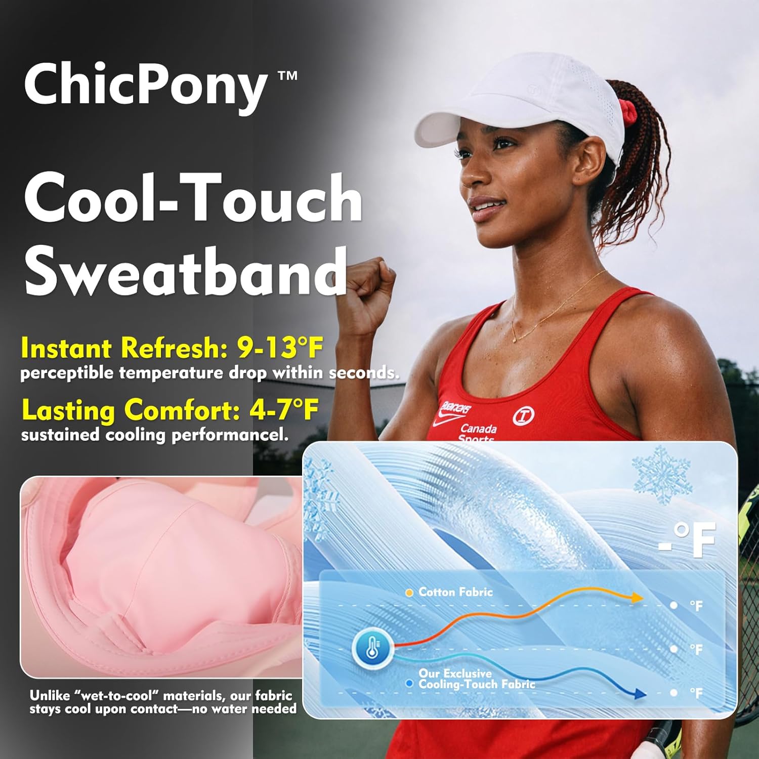 TOP-EX ChicPony™ Cooling UV 50 High Ponytail Baseball Cap for Women - Breathable for Running Golf Sports