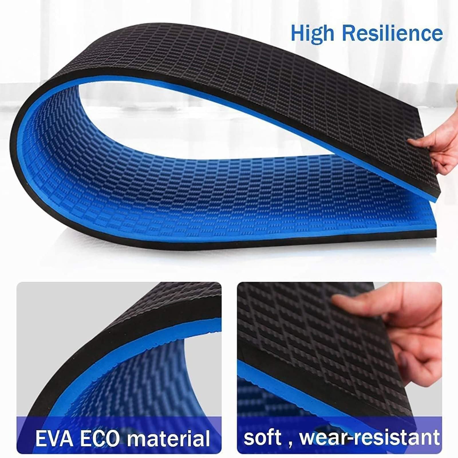 Alfombrilla para cinta de correr para suelos de madera dura, alfombrilla de aislamiento de ruido resistente a los golpes para equipos de ejercicio, para almohadilla protectora de suelo para bicicletas
