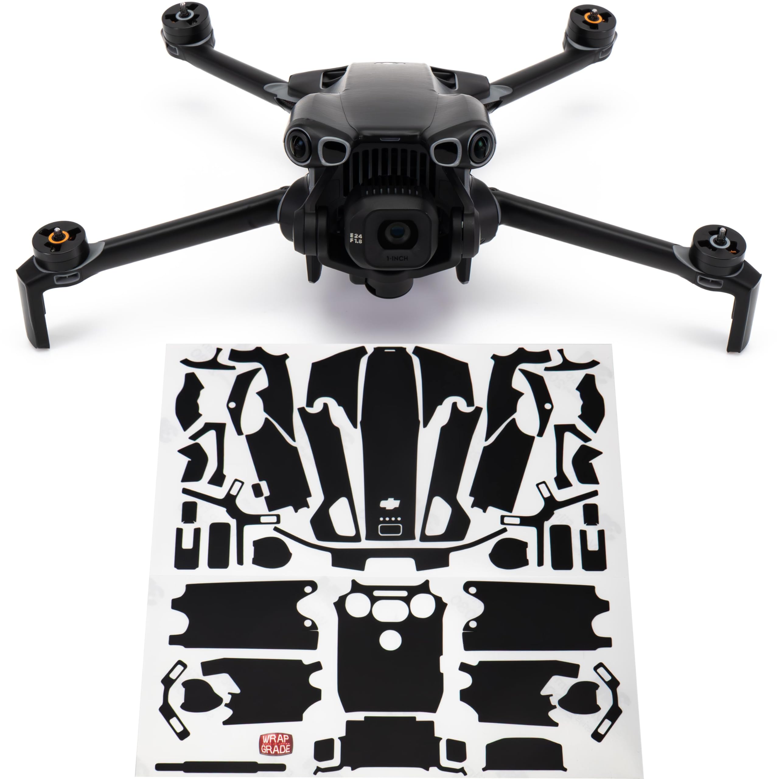 WRAPGRADE Skin Stickers Compatible with DJI Mini 5 Pro (Stealth Black)