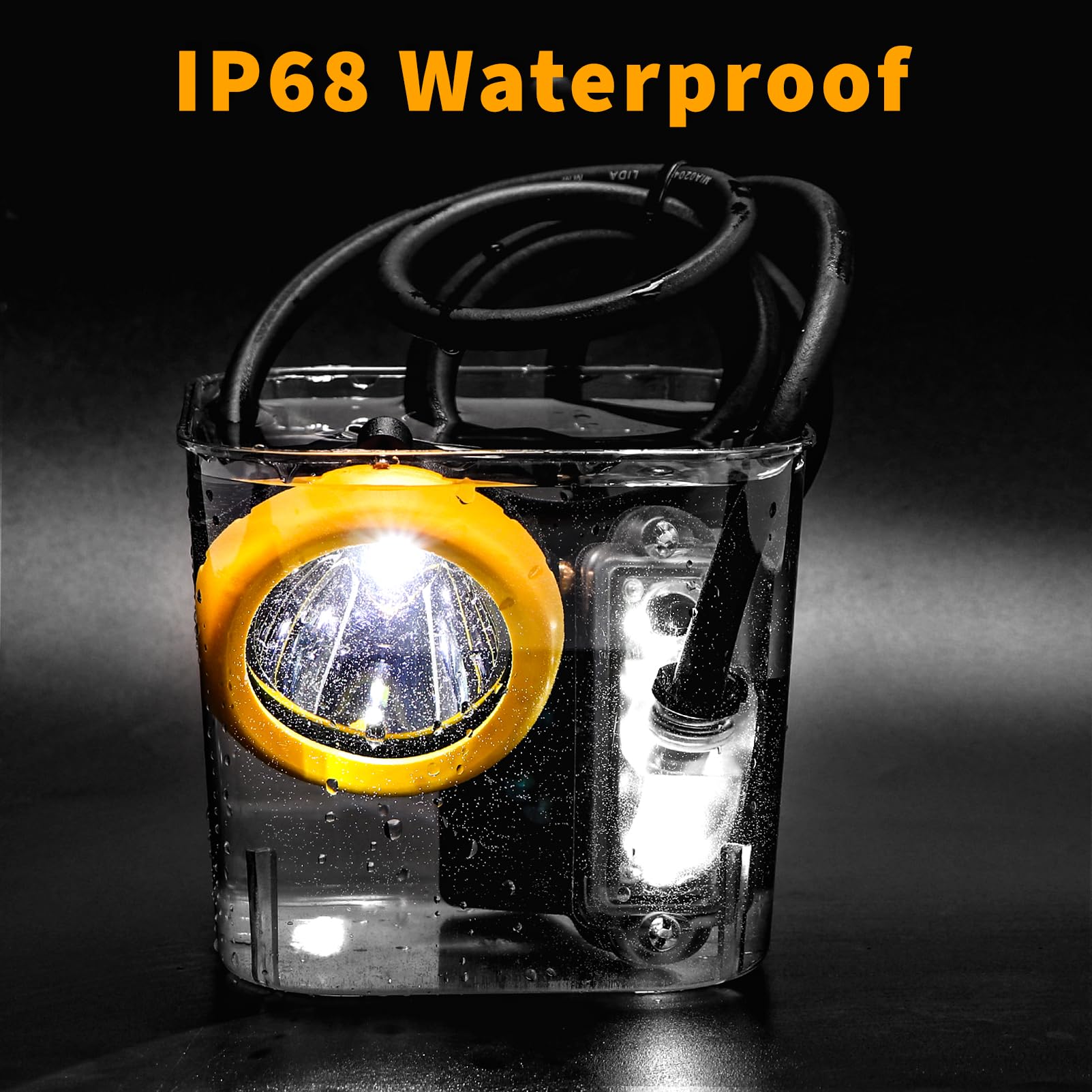 Sicherheit LED Bergbau Stirnlampe 1+2 Lichter mit Akkupack, Wasserdichte Explosionsgeschützte Kohle Miner Kopflampe, Hard Hat Cap Lampe für Underground Tunnel Bau Outdoor Arbeiten (KL6M.F-Weißlicht)