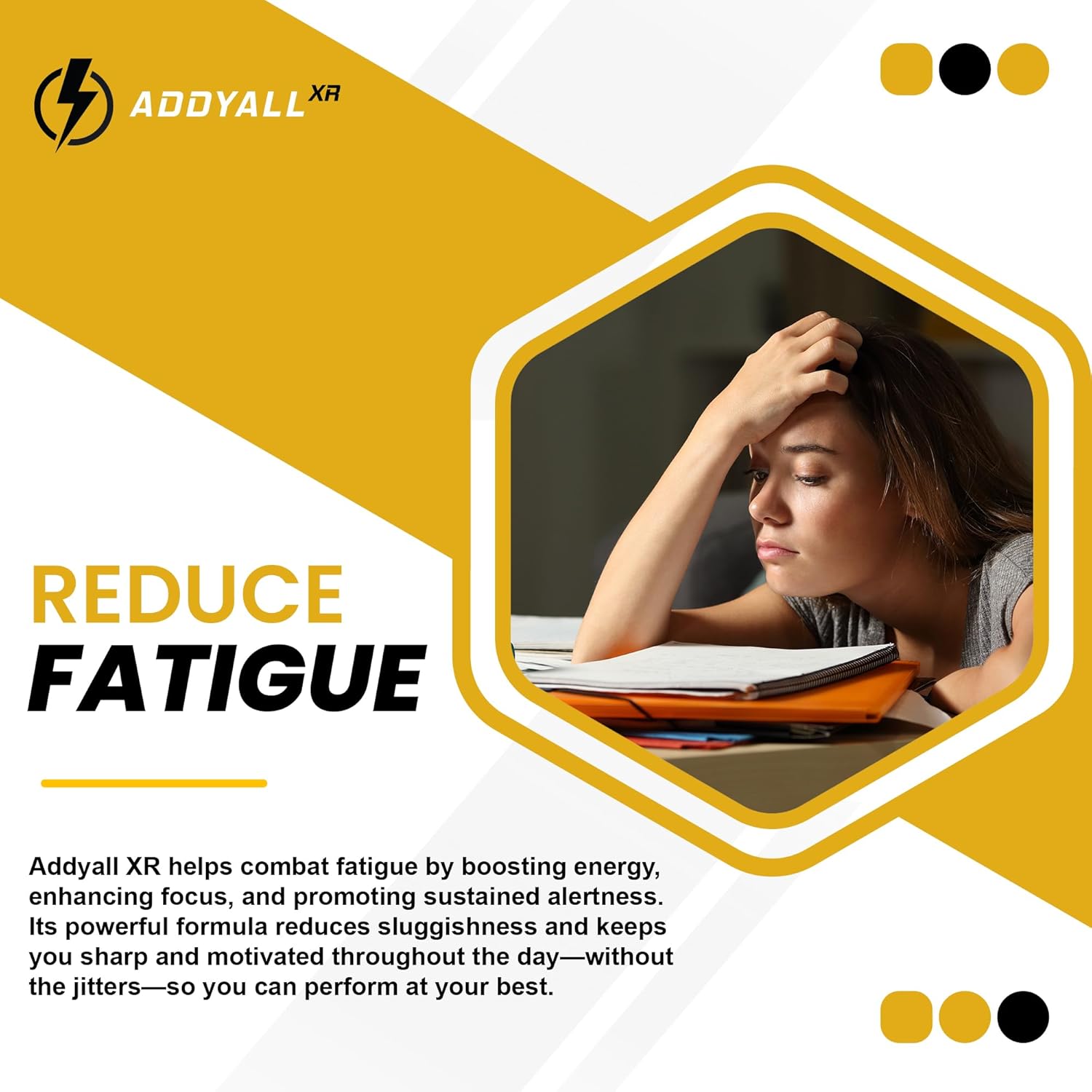 ADDYALL-XR Mushroom Complex - Adderall Alternative - Focus & Energy Supplement - High End Brain Booster - Focus, Energy, and Memory Support Vitamins - Clean Energy - 60 Capsules - Image 4