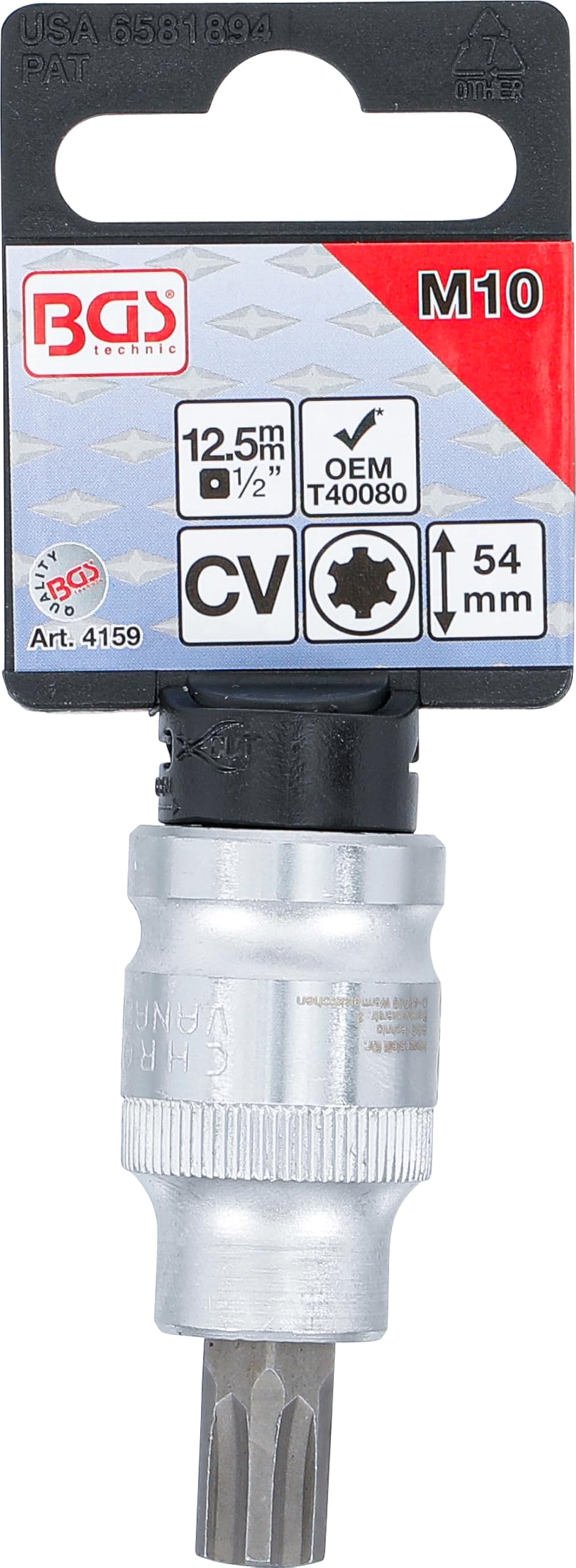 BGS 4159 | Chiave a bussola | lunghezza 54 mm | 12,5 mm (1/2") | per VAG Polydrive