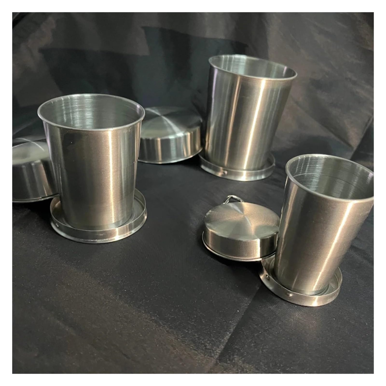 Bicchiere Acciaio Inox Pieghevole Tazza pieghevole in acciaio inossidabile | Tazza da caffè pieghevole portatile da viaggio all'aperto