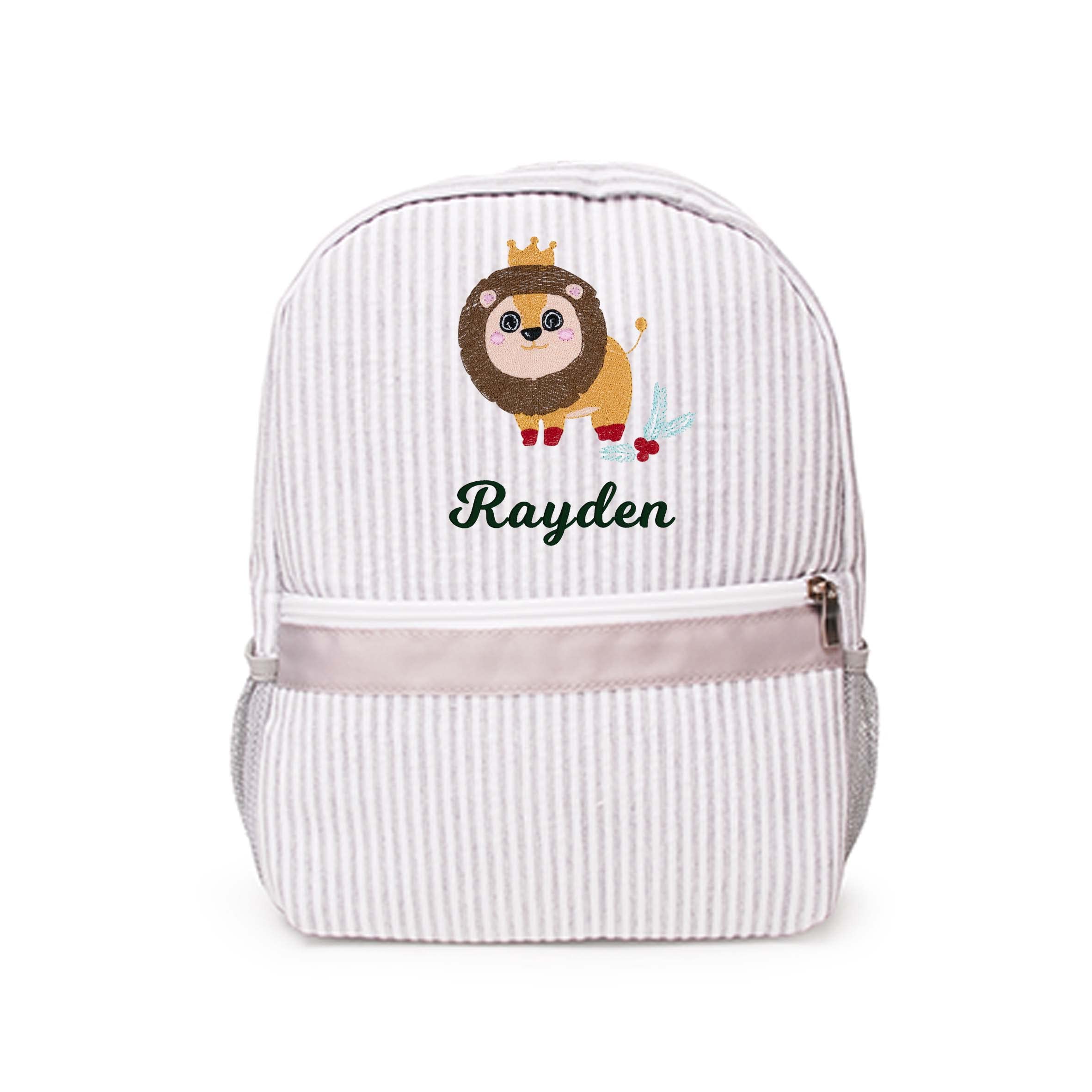 MT WORLD Toddler Backpack Personalized Preschool Backpack Personalized Backpack Preppy Packpacks Kids Bookbags Seersucker Toddler Bookbag(Gray)