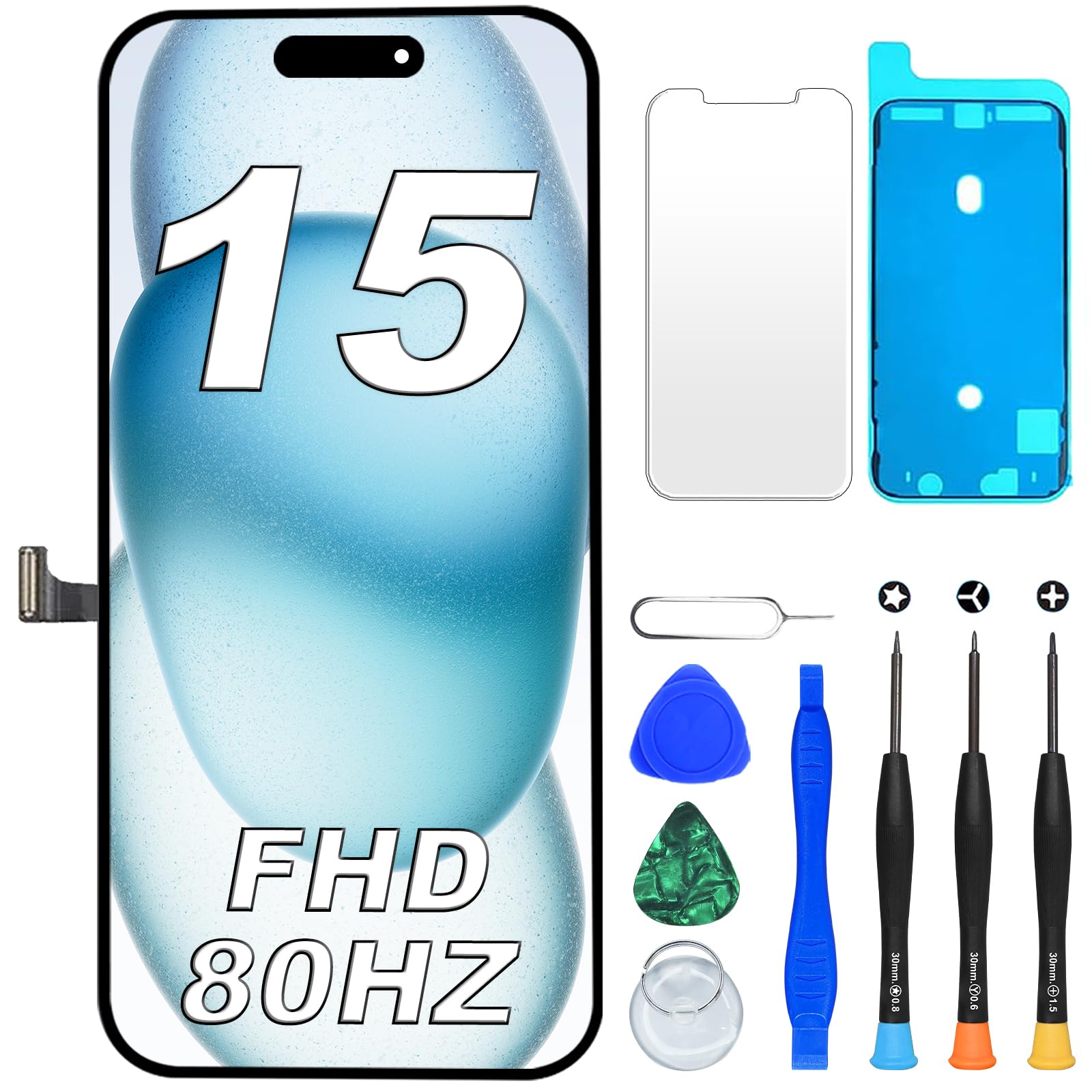 N*O様 iPhone15 Amazon.com: DIGI4U for iPhone 15 Screen Replacement, 6.1 inch 3D