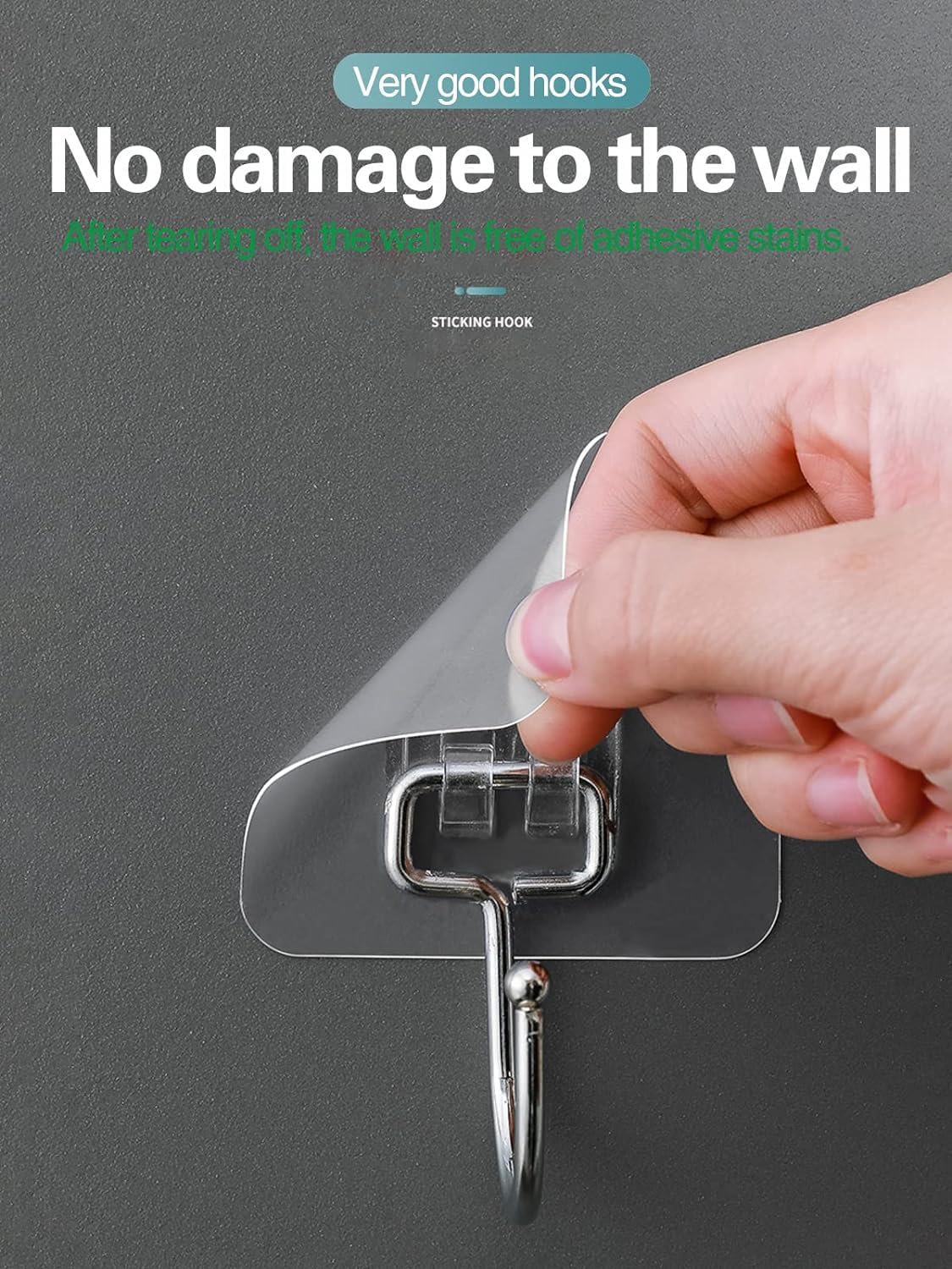 Boniry 10 Pcs Heavy Duty Adhesive Big Hooks Set - Hooks for wall Heavy Items for Bathroom, Kitchen, Home & Office | Sticky for wall Hook — Amazon image 8