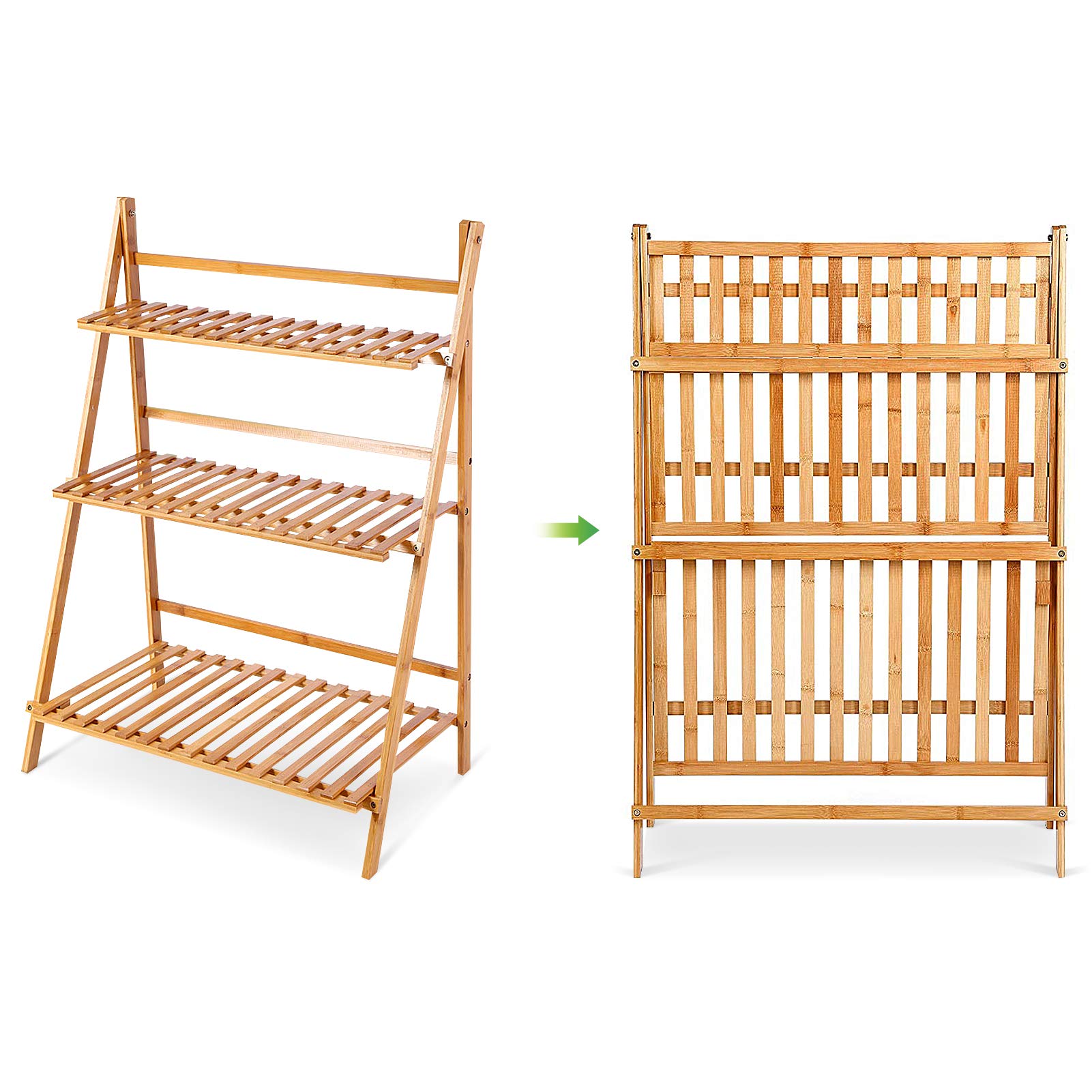 Buy Flower Ladder Stand, Indoor Outdoor Garden Ladder Display Shelf, 3