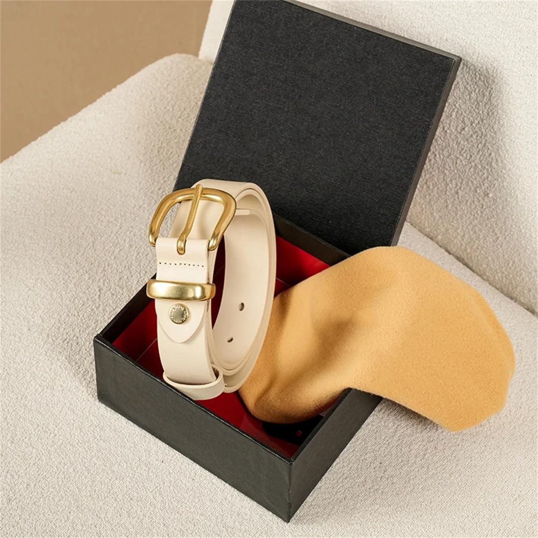 Cinturones de cuero de vaca para mujer, hebilla de color sólido, accesorios de vestir, cintura