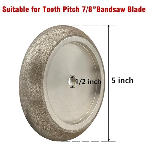 Miniatura 2 de Rueda abrasiva de sierra de cinta CBN de 5 pulgadas-1030 para 78 "dientes espaciado hoja de sierra de cinta plateada