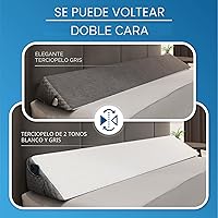 Vista 2 de Kolbs - Almohada de cuña de cama tamaño King para cabecero Almohada moderna y elegante para llenar el espacio entre la cabecera y el colchón