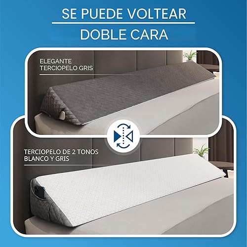 Miniatura 2 de Kolbs - Almohada de cuña de cama tamaño King para cabecero Almohada moderna y elegante para llenar el espacio entre la cabecera y el colchón