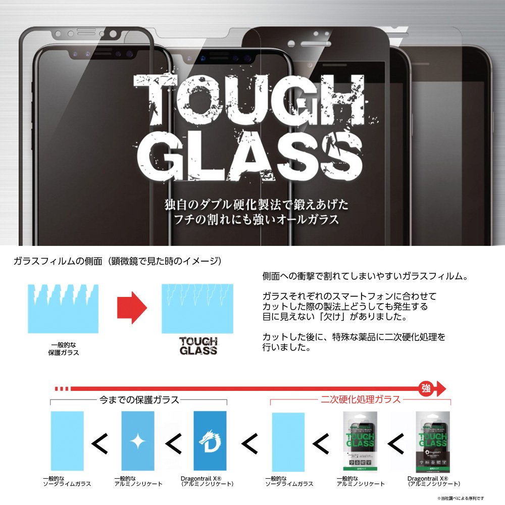 Amazon | Deff（ディーフ）TOUGH GLASS for iPhone 8 Plus フルカバー