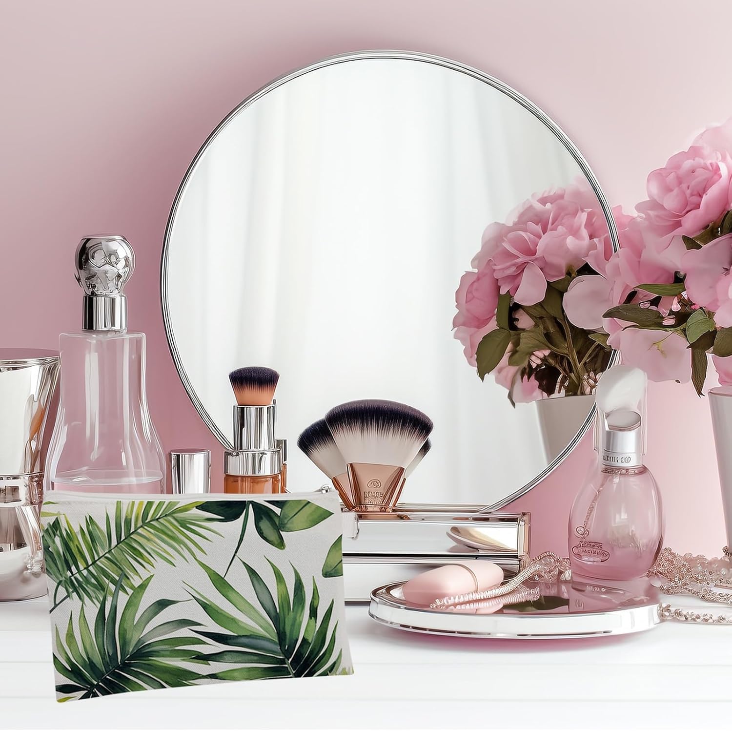 OKBA 15 PCS Sublimation Blank Canvas Makeup Bags Bulk, Multi-purpose Cosmetic Bag, DIY Heat Transfer Cosmetic White Bags, 7.28 * 4.72 inches (18.5 * 12cm) - Image 5