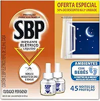 SBP Repelente Elétrico Líquido 45 Noites 50% 2ª Unidade 35Ml