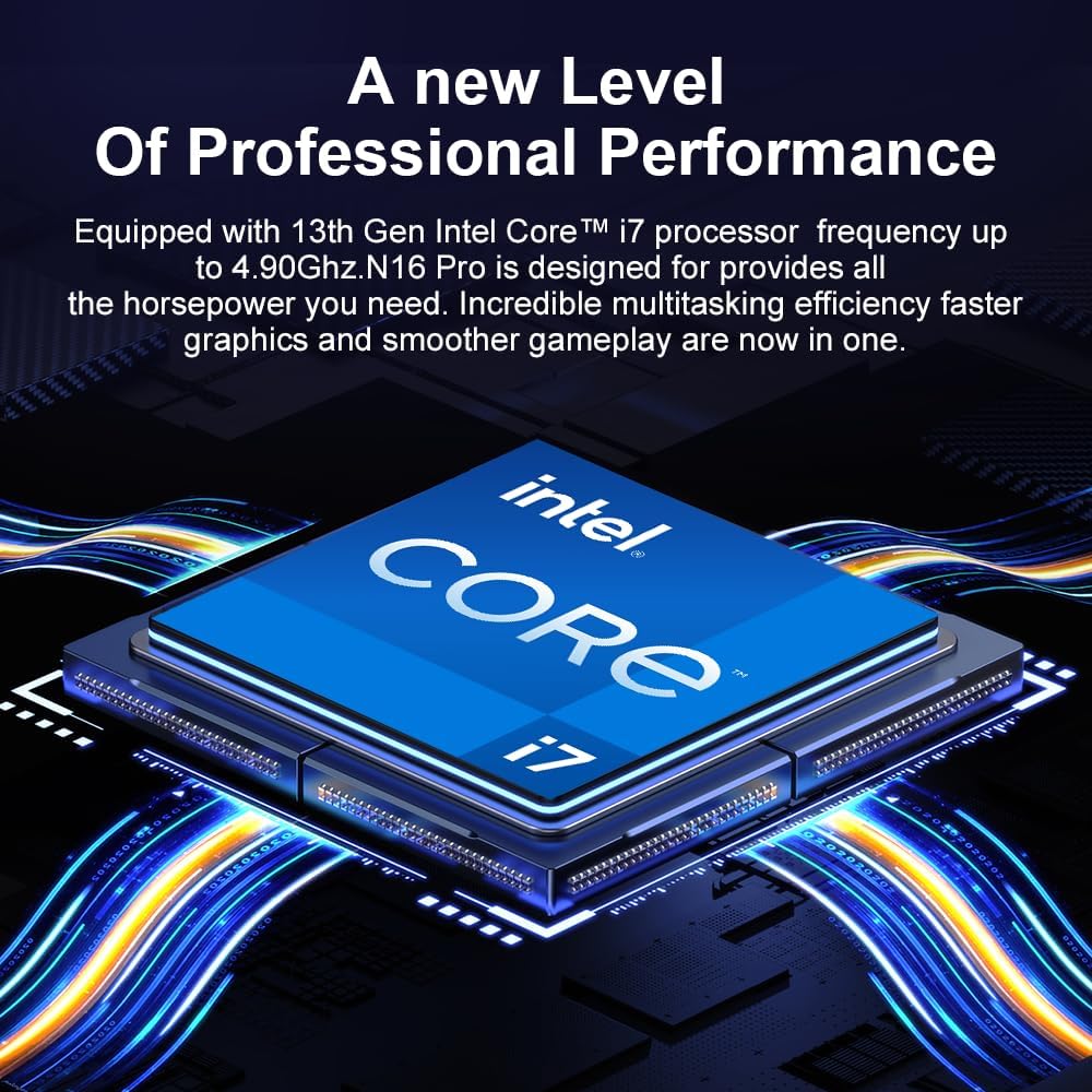 Diagram showing the Ninkear N16 Pro's dual channel DDR4 memory slots and an M.2 SSD slot for expansion up to 4TB.