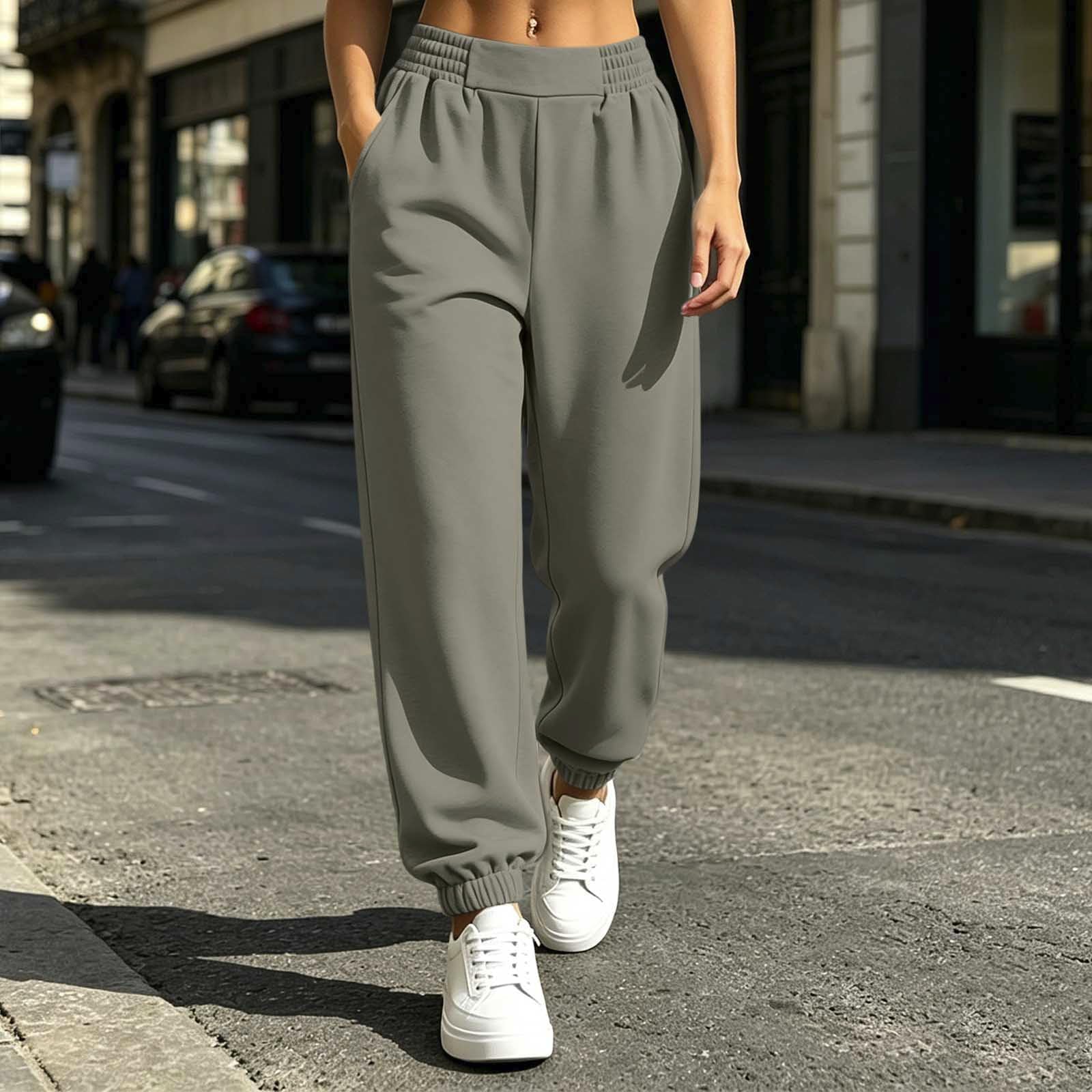 Hose Weite Stoffhose Wide Leg Leggings Damen Sporthose Hohe Taille Dehnbar Lounge Baggy Weitbeinige Hose Weite Lose Jogginghose Mit Taschen Elegante Traininghose Hosen
