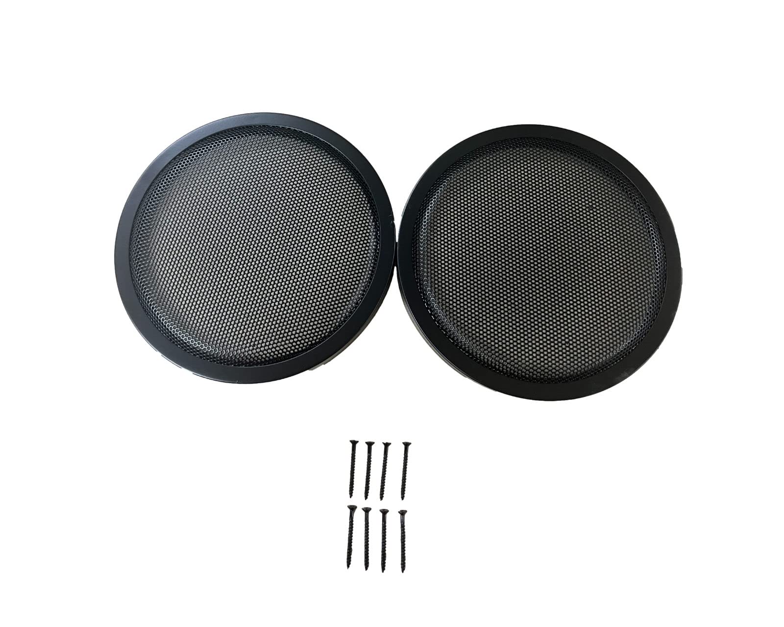 Heavy Gauge Pair 8 Inch Classic Beehive High Excursion Subwoofer Speaker Grills with Reinforcement Ring