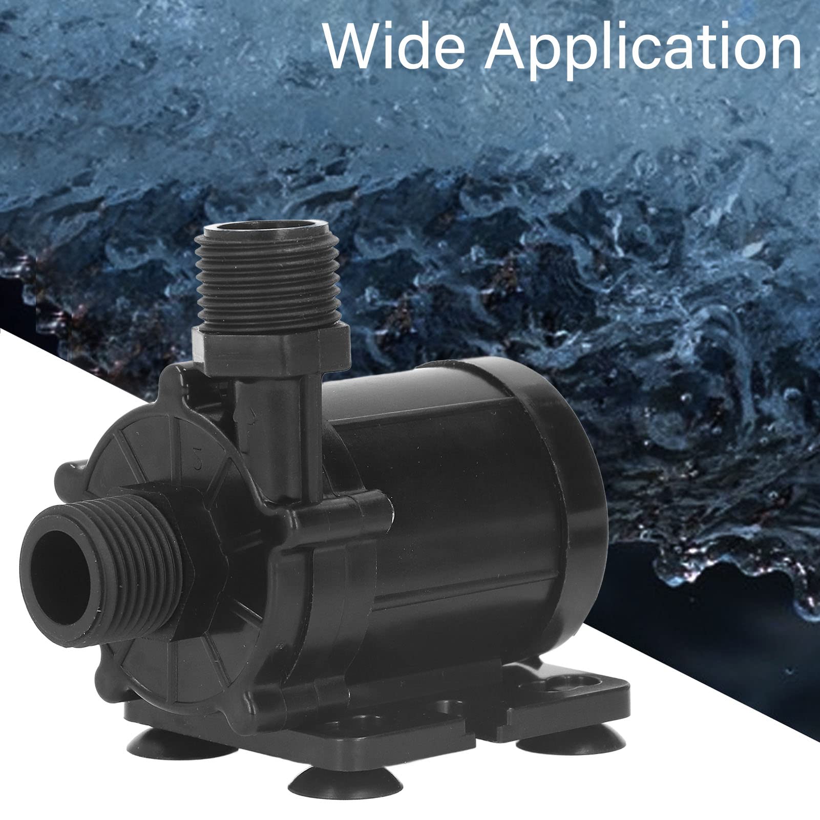 Bomba Elevadora de Presión de Agua, DC12V 30W 13L/min Flujo 12m Bomba de Agua de Elevación de Descarga, Bomba de Transferencia de Agua Silenciosa para Pecera, Acuario, Fuente