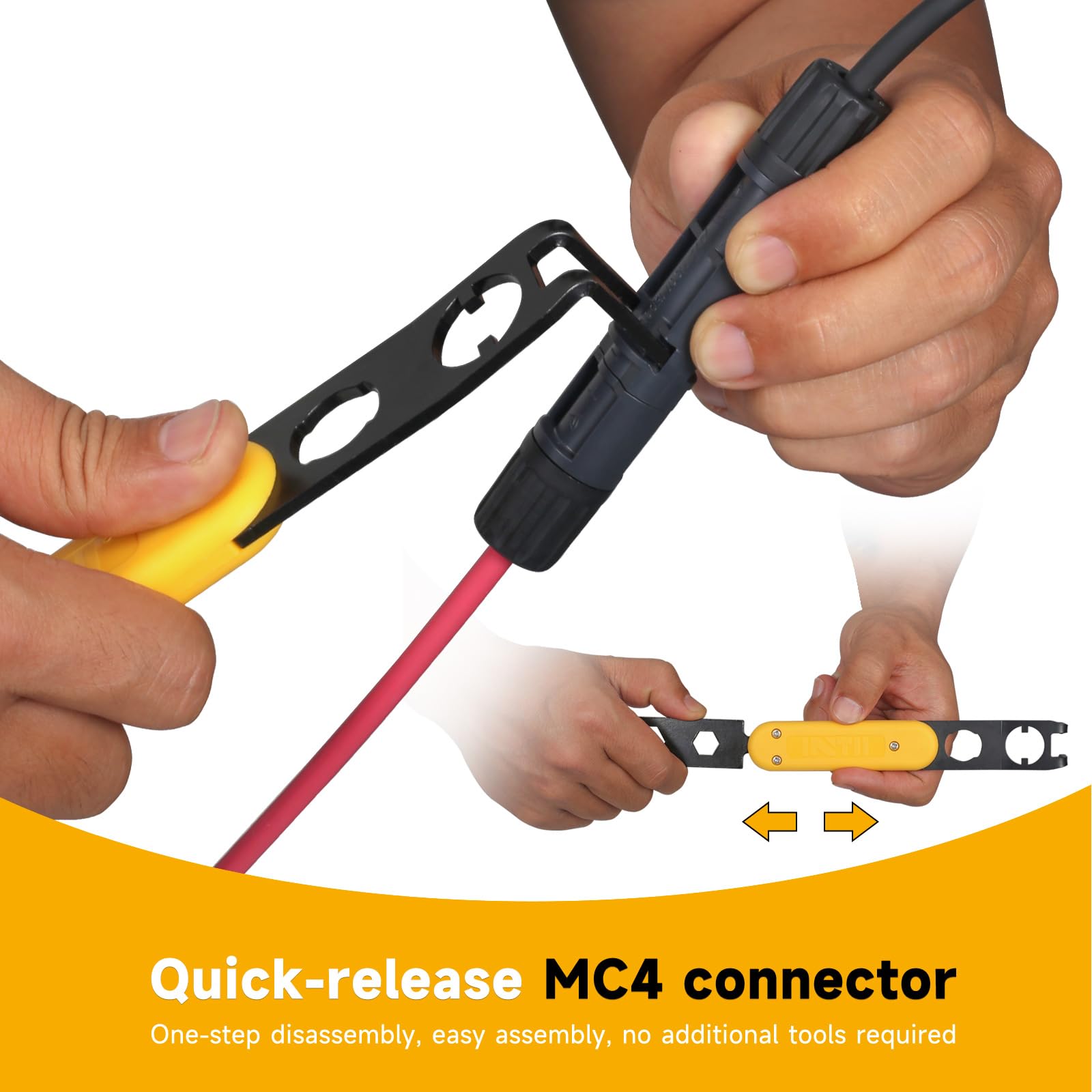 Herramienta de desconexión universal MC4, herramienta MC4 de metal con llave 6 en 1, herramienta de conector solar eficiente para montaje y desmontaje de conectores fotovoltaicos