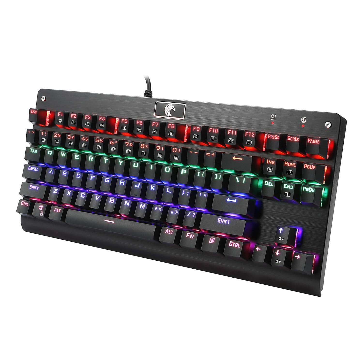 E-YOOSO Z77 Gaming Mechanical Keyboard 87 Keys 60% Compact Wired Keyboard with Black Switch, Black