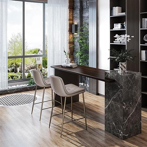 Miniatura 2 de Tall Bar Stools Bar Chair Modern Minimalist Metal High Stool Home Double Cushion Back Chair Home Restaurant Kitchen Bar Table Chair Barstools (Size