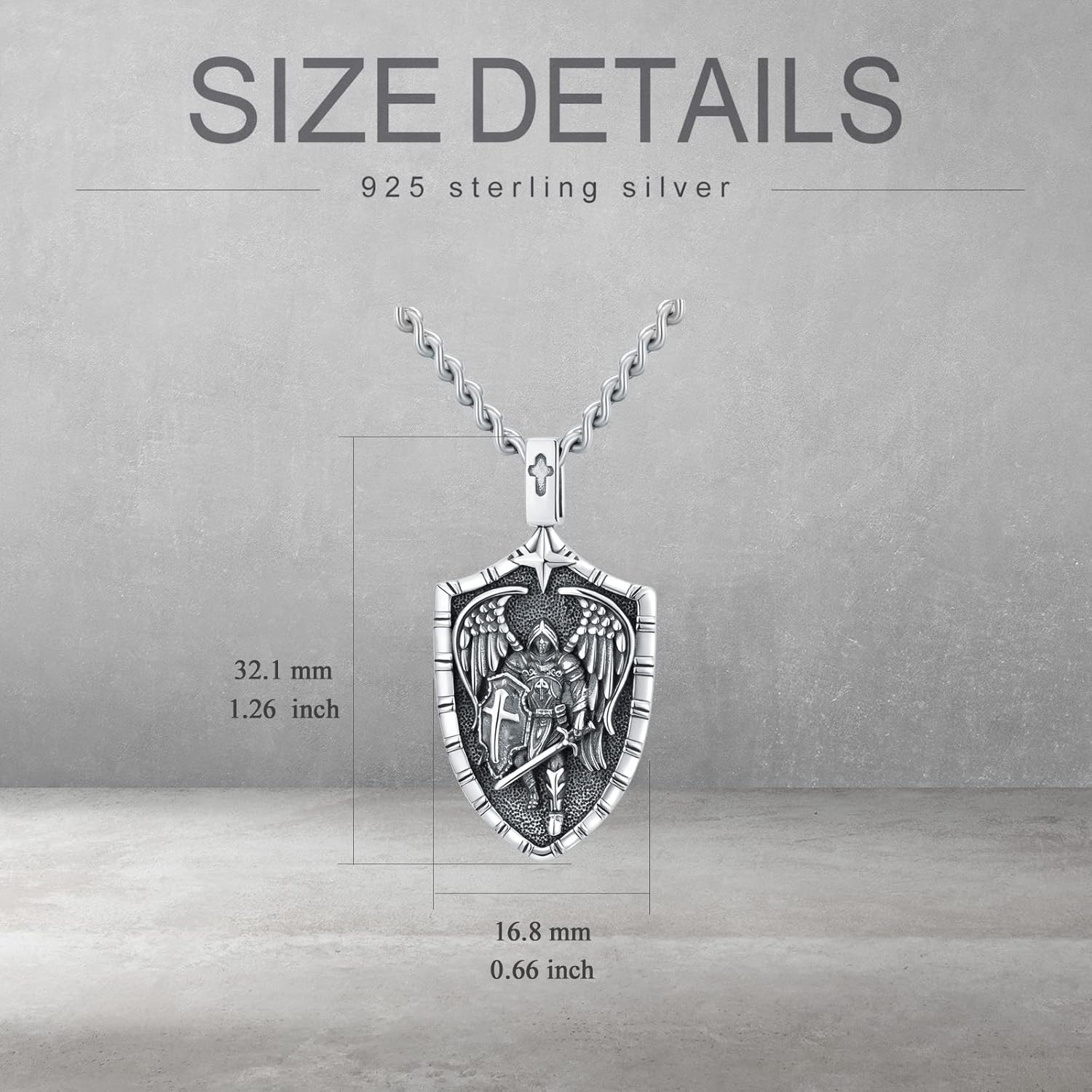 WINNICACA 925 Sterling Silver Patron Saint Amulet Necklace for Men Women Protection Medal Jewelry Birthday Valentine's Day Gifts for Men Husband(with Gift Box) - Image 6