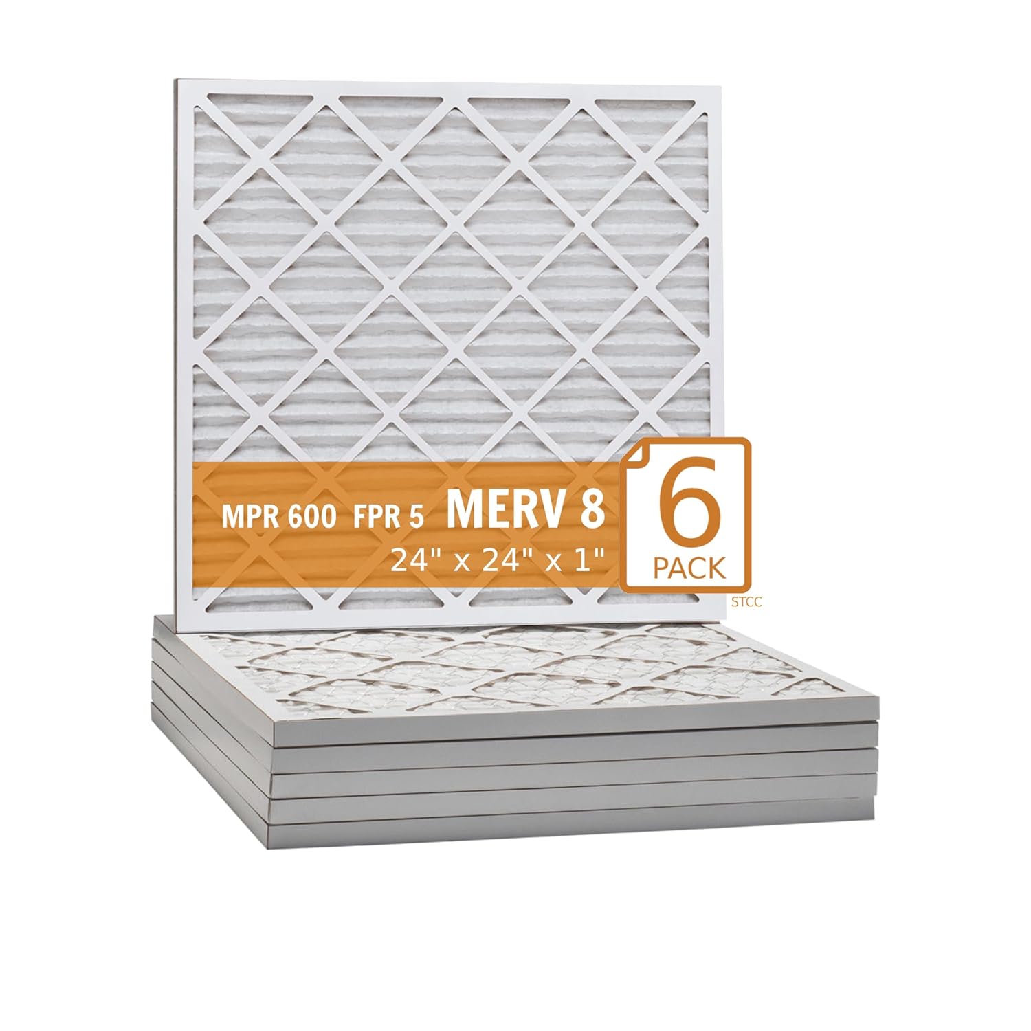 Lamons 24"x24"x1" Xtreme Plus Air Guard Pleated Filter MERV 8 (Pack of 6)