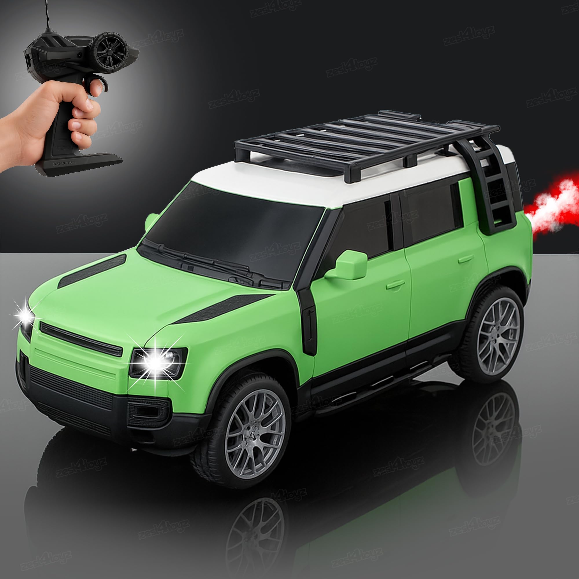 Zest 4 Toyz Remote Control Car Toy with Mist Spray Action High Speed RC Car Type- C Rechargeable RC Vehicle for Boys and Girls Age 3+ (Green)-image-19
