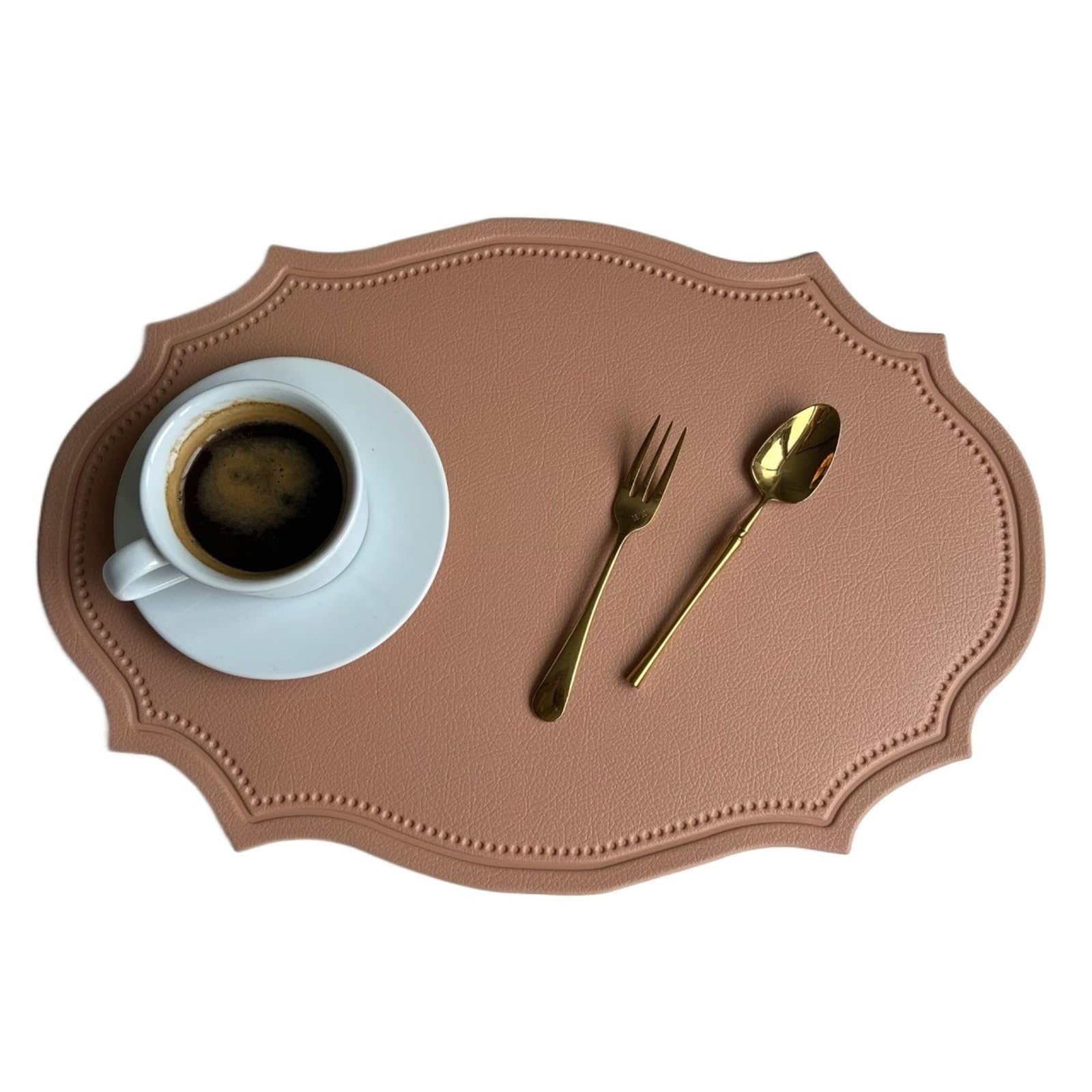 Set De Table Ovale 1/4/6 PIÈCES De Forme Ovale Rouge Napperons Ensemble Cuisine Table À Manger Tapis Napperon Vaisselle Café(Color 35,6pcs 30x43cm)