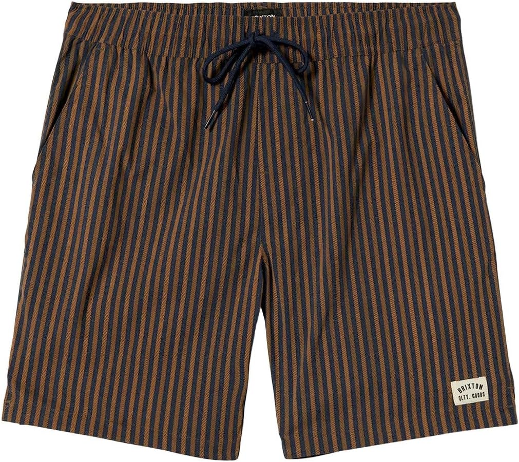 Brixton Everyday Hybrid 7 Shorts - Washed Navy/Sunbaked Herringbo