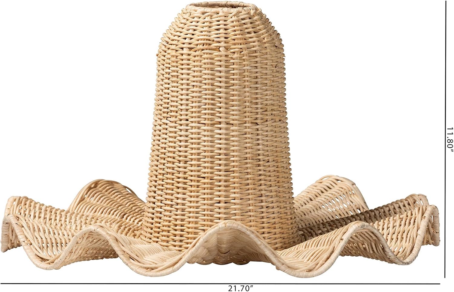 bali & pari Lavada Scalloped Natural Rattan Lampshade