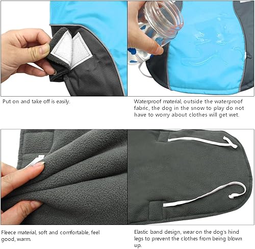 Miniatura 6 de Didog Capa de invierno reflectante para perros chaleco de deporte chaquetas ropa de invierno 8 tallas disponibles para perros pequeños medianos