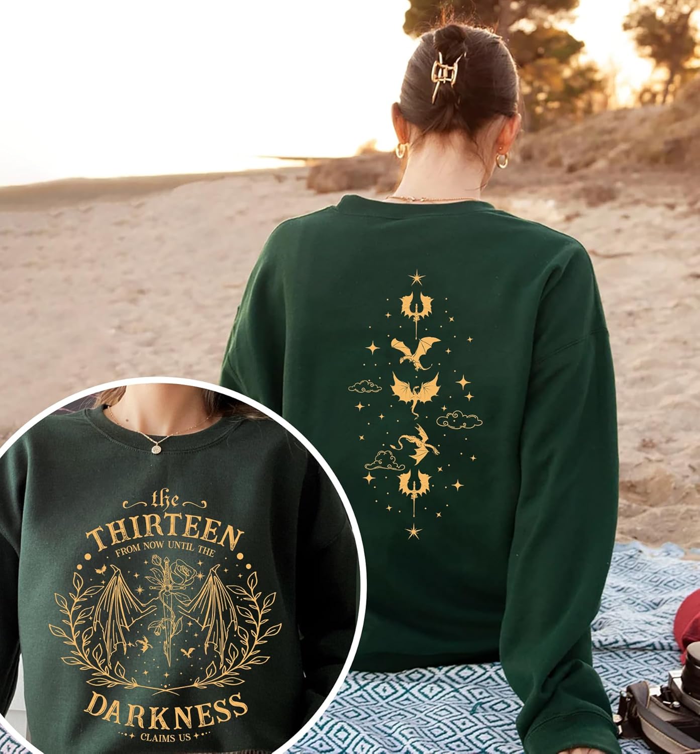 The Thirteen Throne of Glass Sweatshirt - from Now Until The Darkness Claims Us Sjm Sweater - Image 2
