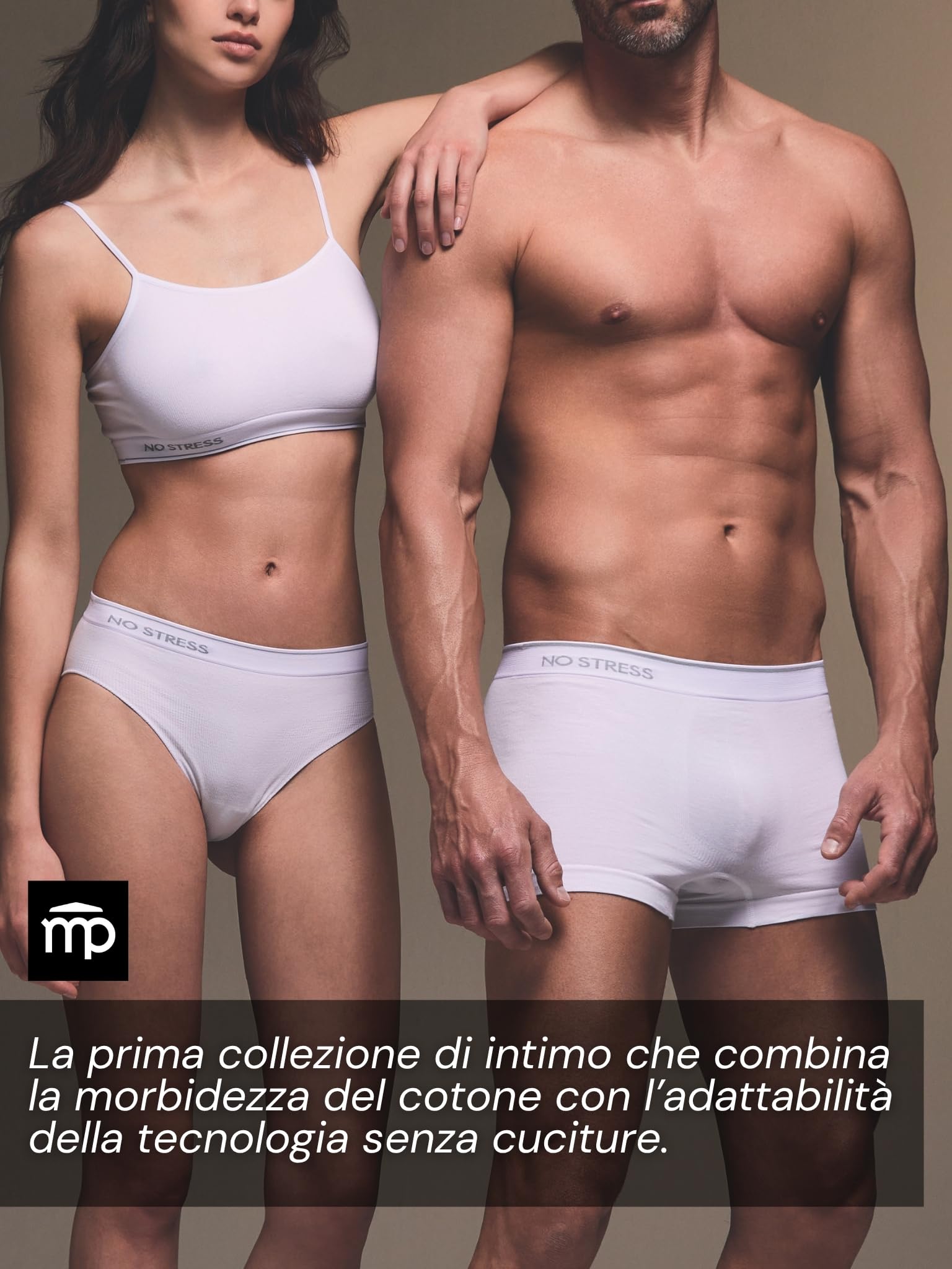 POMPEA 3 Pezzi Boxer Uomo in Cotone Elasticizzato Seamless, Mutande con Cinturino Elastico Logato