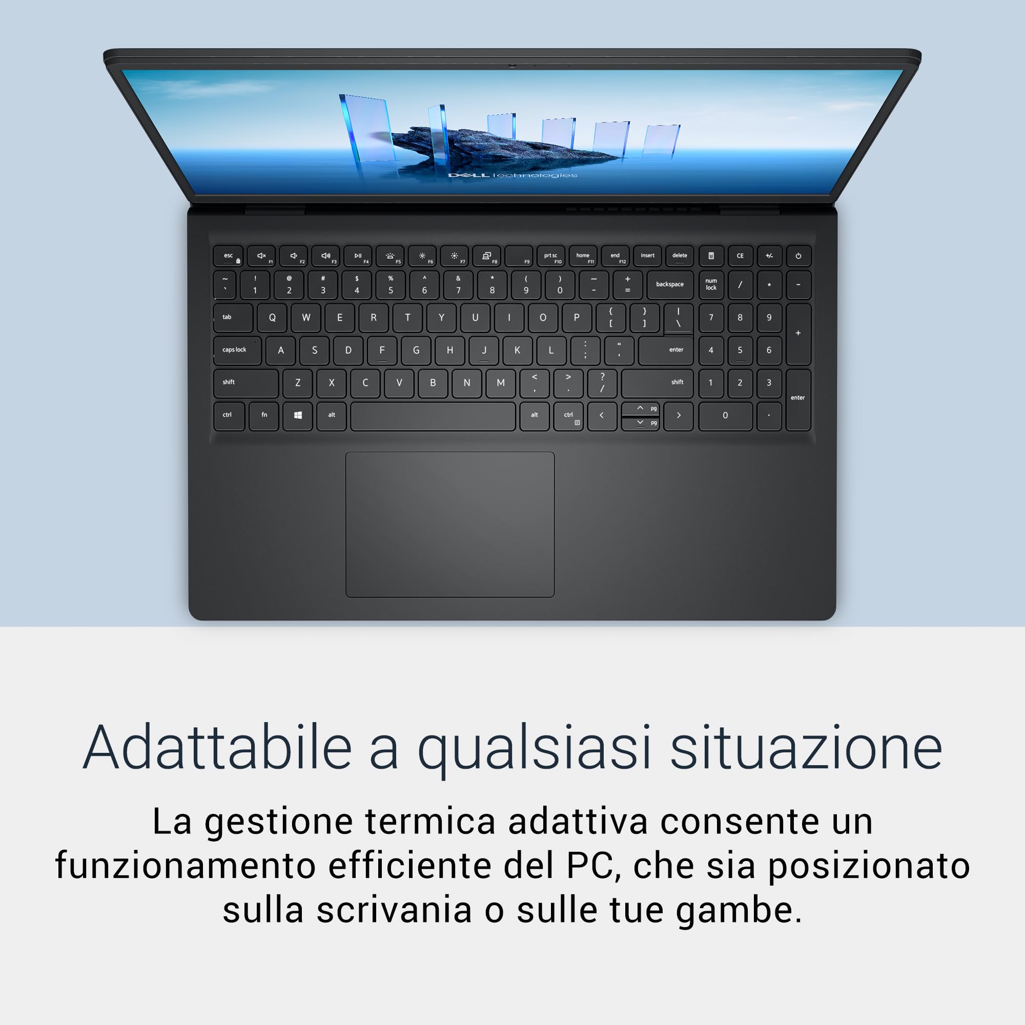 Dell 15 Laptop DC15250-15.6'' FHD 120Hz Display, IPS-Technology, Intel® Core™ i5-1334U, 8GB RAM, 512GB SSD, Intel UHD Graphics, Windows 11 Home, QWERTY Italiano (Caricatore venduto separatamente)