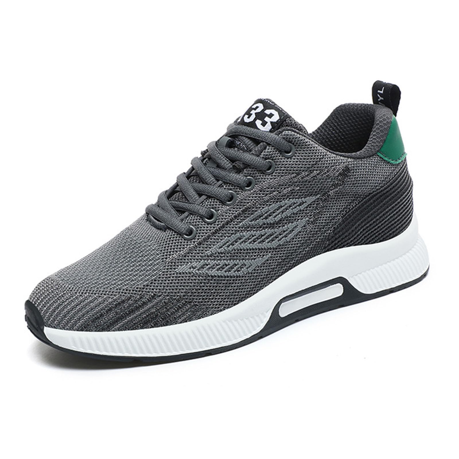 Zapatos con Alzas para Hombre de 10 cm, Zapatillas Deportivas Informales de Malla, Ligeras, Transpirables, con Cordones y tacón Oculto, para Mayor Confianza