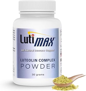 Lutimax Luteolin Complex Powder Brain Supplement with Rutin - Nootropic Brain Supplements for Memory and Focus to Improve Brain Health - Antioxidant Supplement for Immune Support - 100 Servings Solo