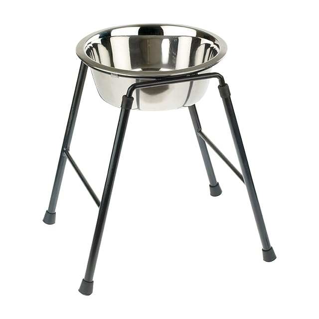 Classic Caldex 4565 Comedero Individual Metálico con Base Elevada