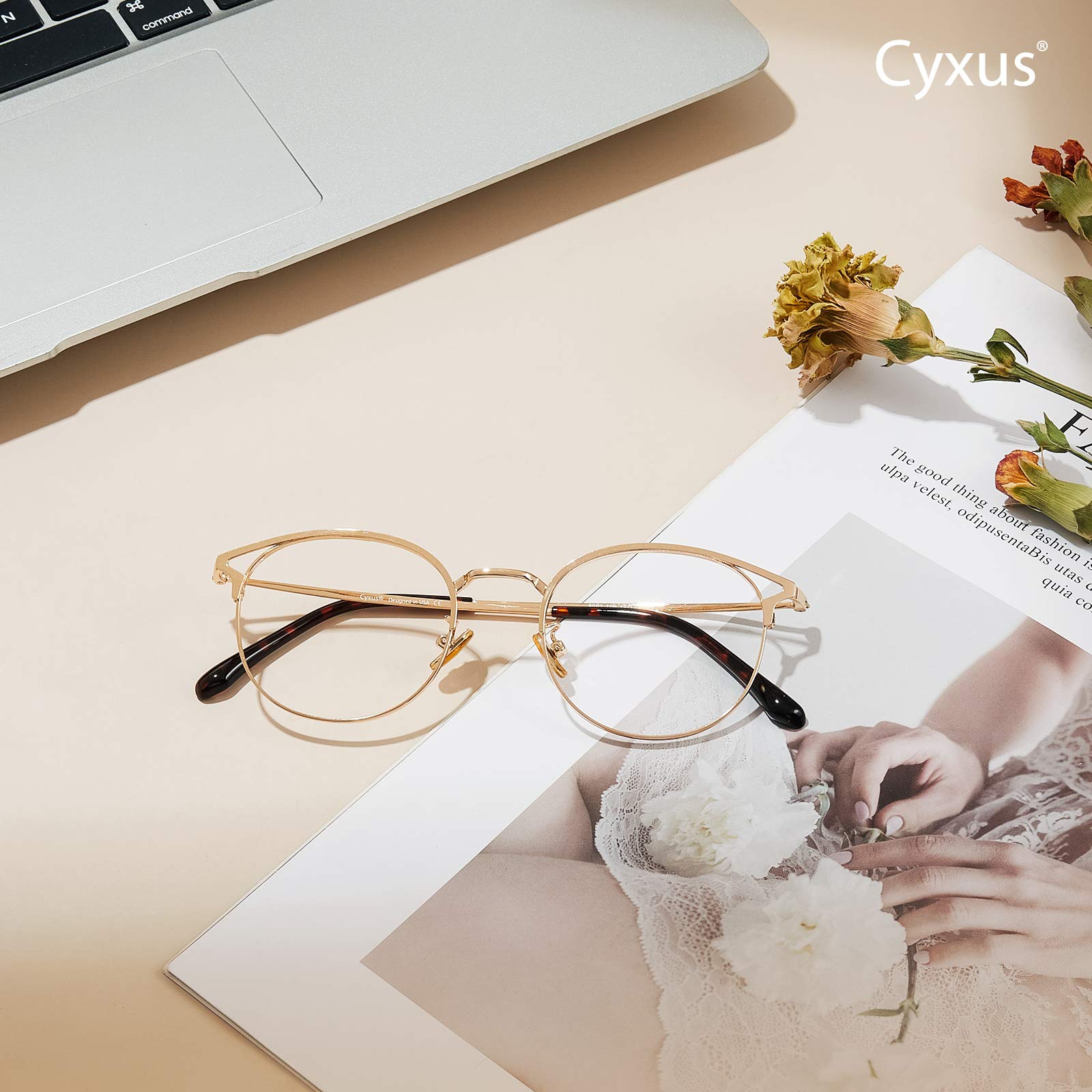 Cyxus Blaulichtfilter Brille Ohne Stärke Herren Damen Mode Computer Schutzbrille Bildschirmbrille Gaming Brille 402B046