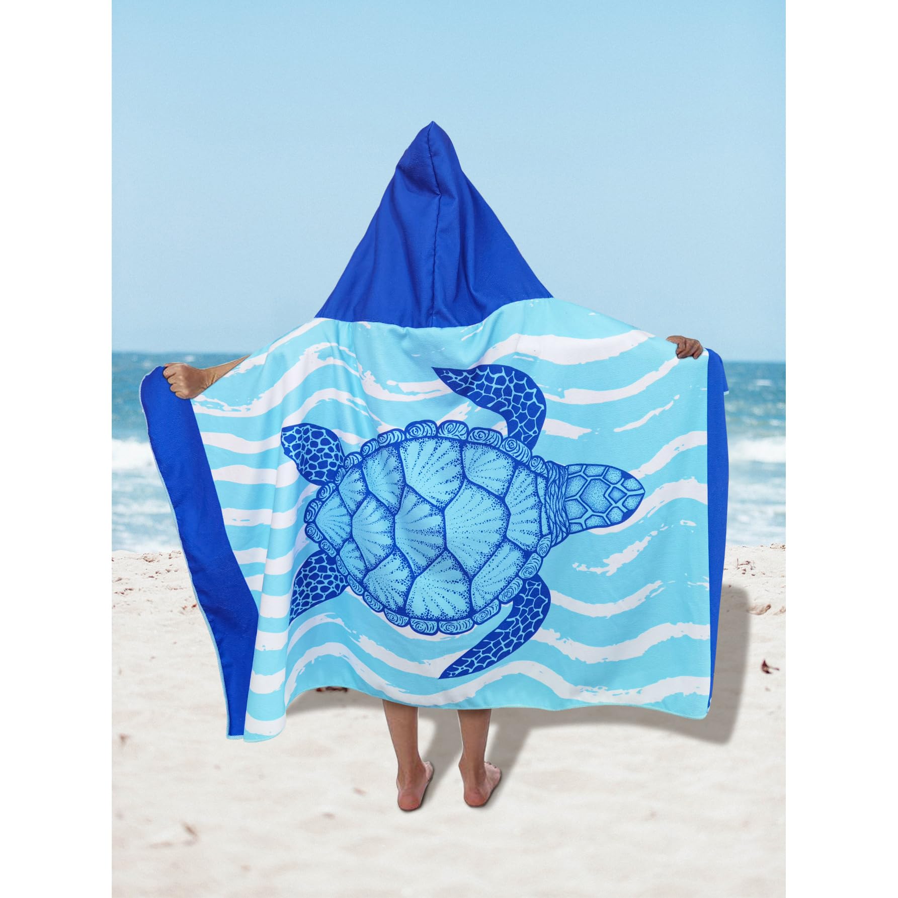 Amazon.com: illikkuyax Sea Turtle Kids Beach Towel Hooded, 30
