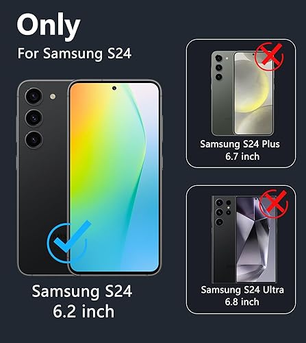 Miniatura 2 de FNTCASE Funda para Samsung Galaxy S24 funda transparente antiamarillamiento  Fundas delgadas de protección de grado militar  Funda transparente para